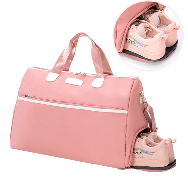 Large Capacity Nylon Duffel Bag w/ Shoe Compartment