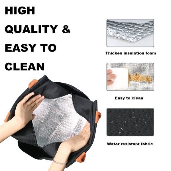 10L Leakproof Oxford Insulated Cooler Lunch Bag w/ Pockets