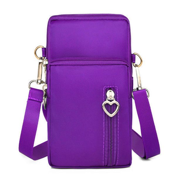 Mini Nylon Crossbody Phone Bag w/ Earbud Port