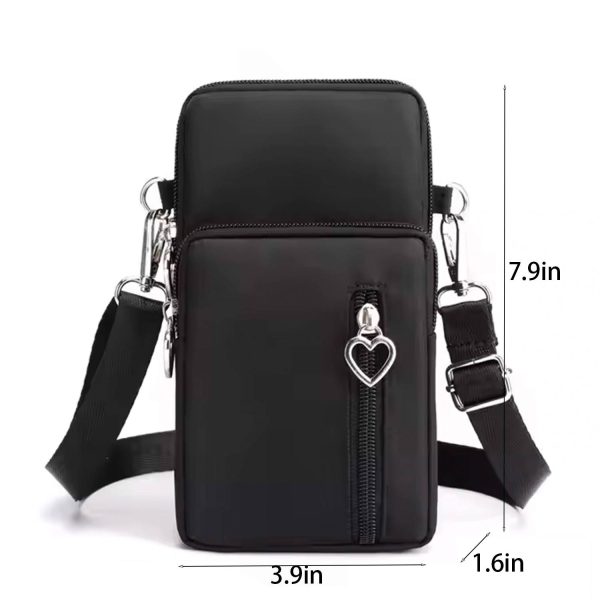 Mini Nylon Crossbody Phone Bag w/ Earbud Port