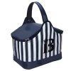 Personalized Zebra-Striped Oxford Picnic Handbag
