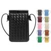 Compact PU Leather Crossbody Phone Bag w/ Adjustable Strap
