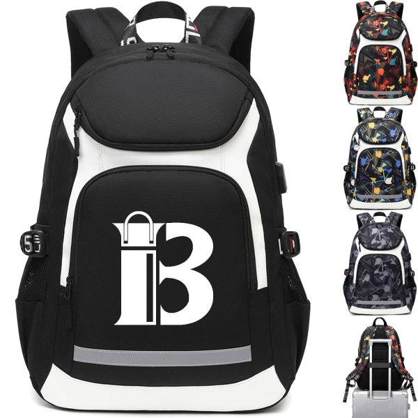 Reflective Oxford Travel Backpack w/ USB Port
