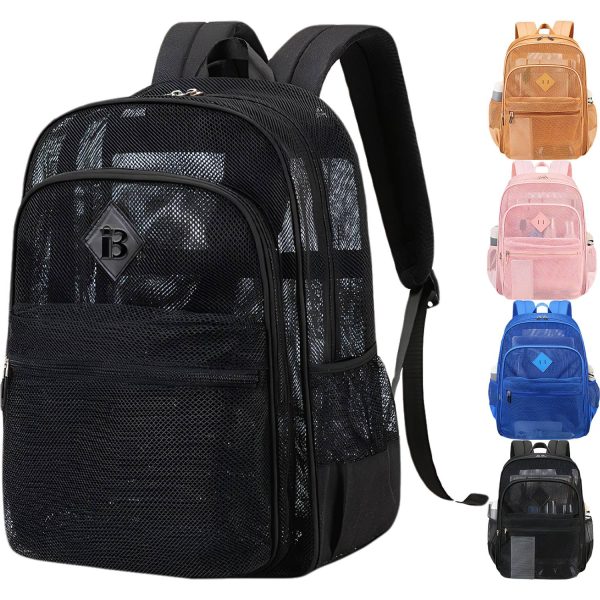 Large Capacity Unisex Polyester Mesh Backpack