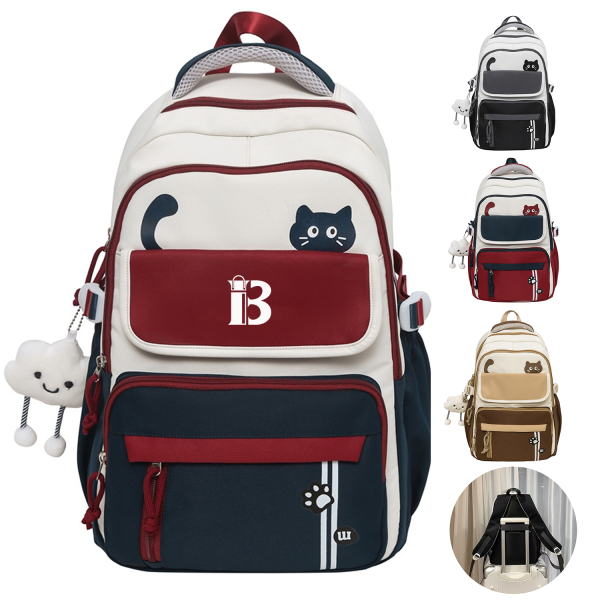 主图_1758212706825.png Large Capacity Nylon Backpack w/ Pendant
