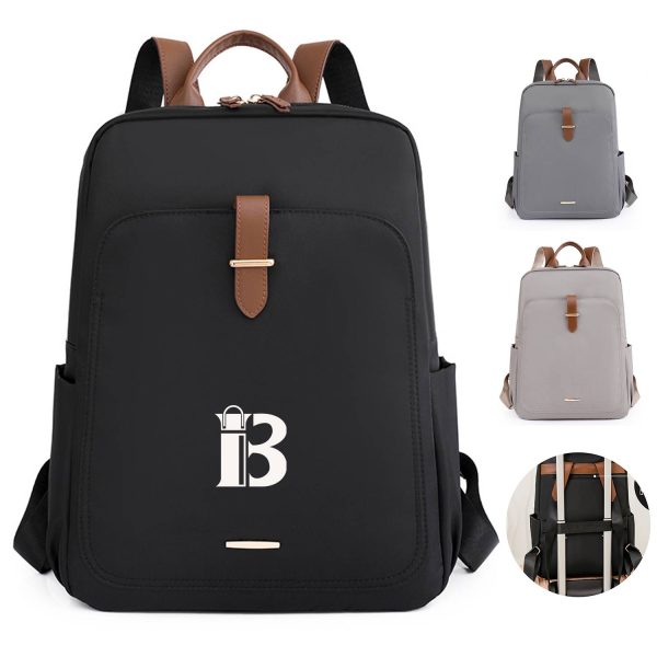 Travel PU Leather Laptop Backpack