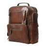 Vintage PU Leather Large Capacity Backpack