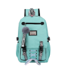 Polycotton Combination Lock School Backpack w/ USB Port