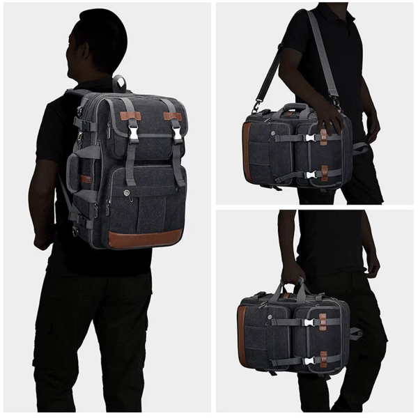 3 in 1 Multi-function Canvas Laptop Backpack