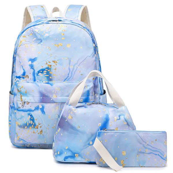 3 Pcs Polyester Water-Resistant School Backpack Set