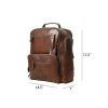 Vintage PU Leather Large Capacity Backpack