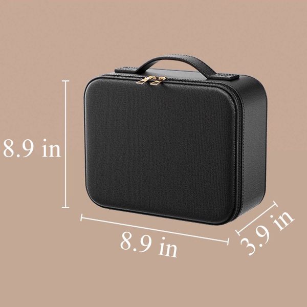 尺寸图_1758161254327.jpg PU Leather Travel Cosmetic Bag w/ LED Mirror