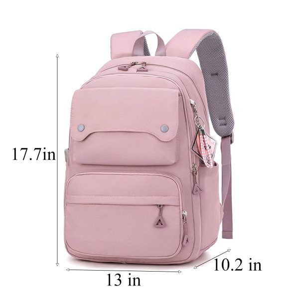 Waterproof Polyester Student Backpack w/ Pendant