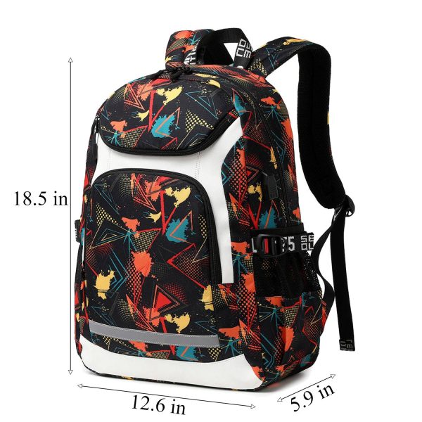 Reflective Oxford Travel Backpack w/ USB Port