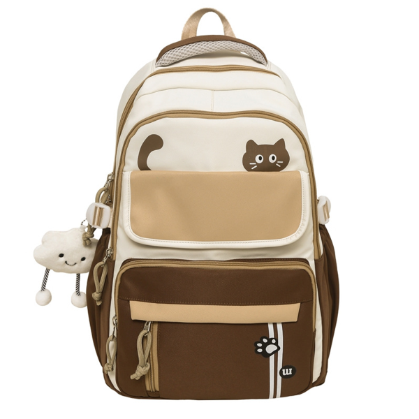 Large Capacity Nylon Backpack w/ Pendant