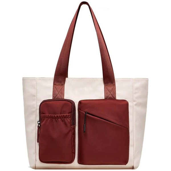 白红_1758507618277.png Multi Pockets Waterproof Canvas Tote Bag