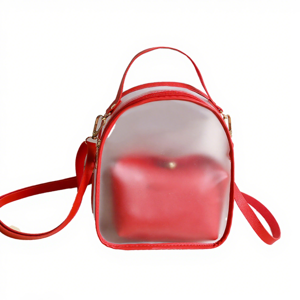 PVC Clear Waterproof Backpack w/ Detachable Pouch