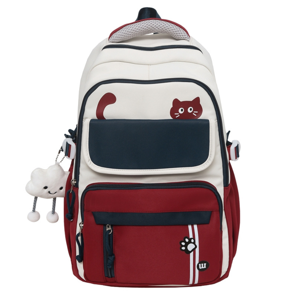 Large Capacity Nylon Backpack w/ Pendant