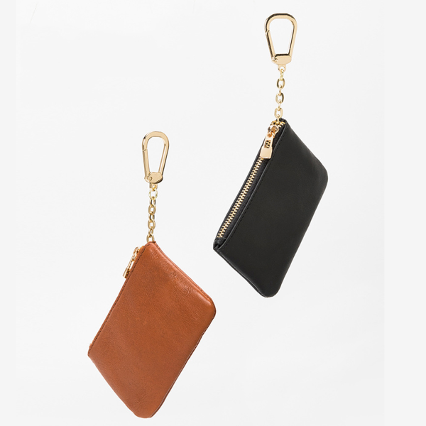 细节1_1757994690818.png Square Zipper Genuine Leather Coin Purse w/ Keychain