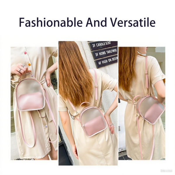 PVC Clear Waterproof Backpack w/ Detachable Pouch