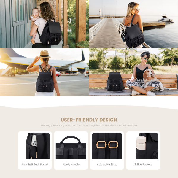 Large Capacity Wear-Resistant Nylon Travel Backpack