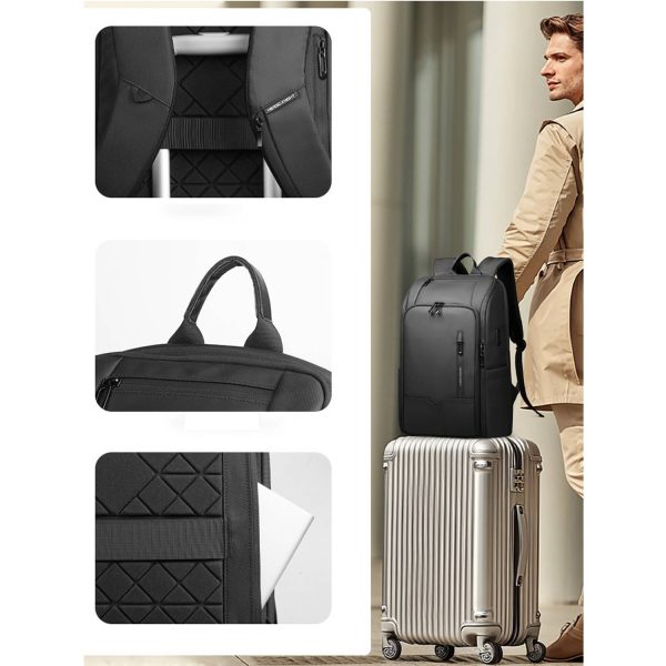 Large Travel Oxford Laptop Backpack w/ USB Port