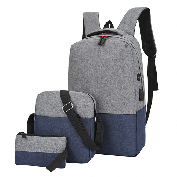 3pcs Nylon Large Capacity Laptop Backpack Set
