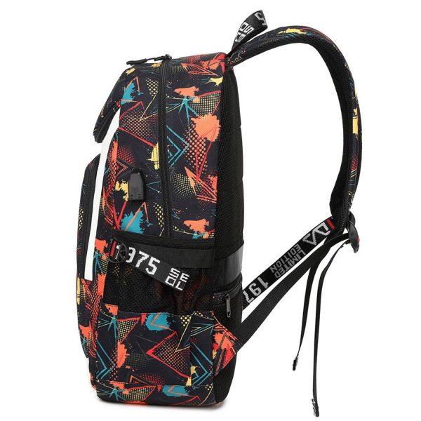 Reflective Oxford Travel Backpack w/ USB Port