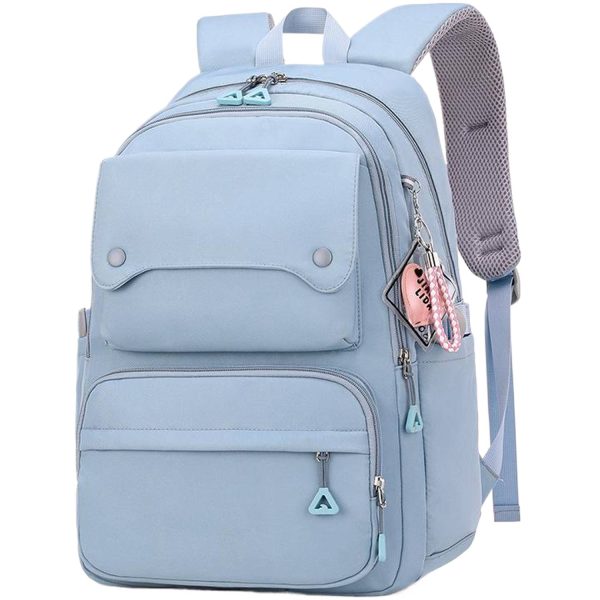 Waterproof Polyester Student Backpack w/ Pendant