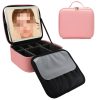 附图2_1759914580855.jpg PU Leather Travel Cosmetic Bag w/ LED Mirror
