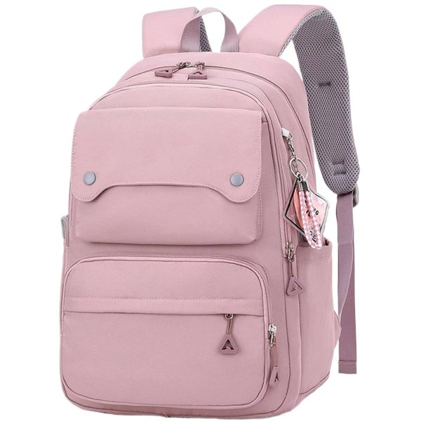 Waterproof Polyester Student Backpack w/ Pendant