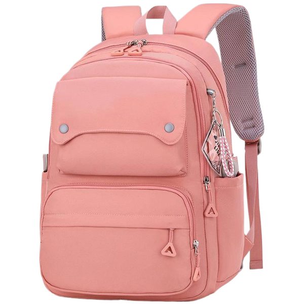 Waterproof Polyester Student Backpack w/ Pendant