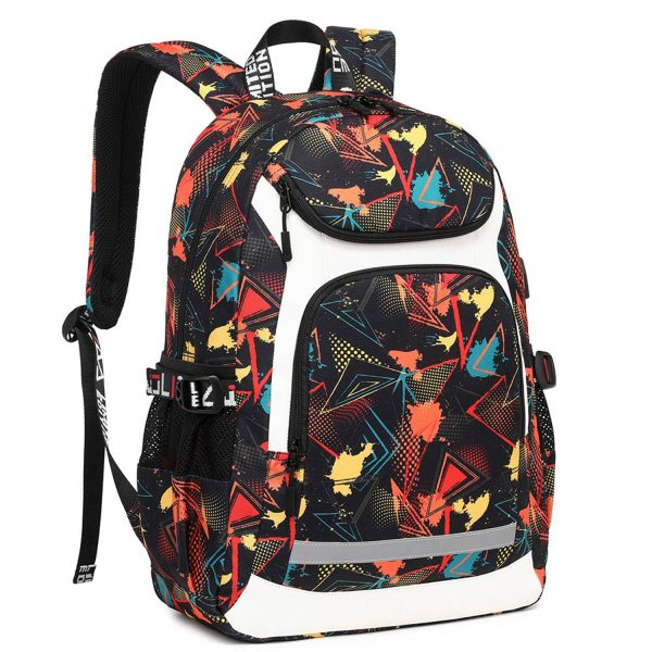 Reflective Oxford Travel Backpack w/ USB Port