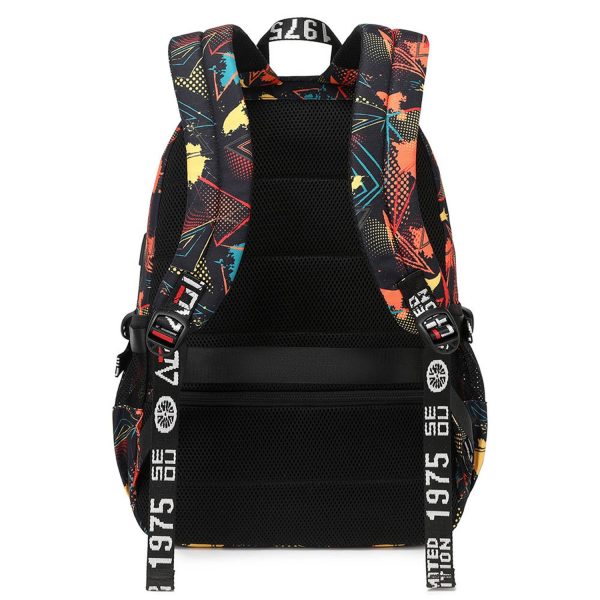 Reflective Oxford Travel Backpack w/ USB Port