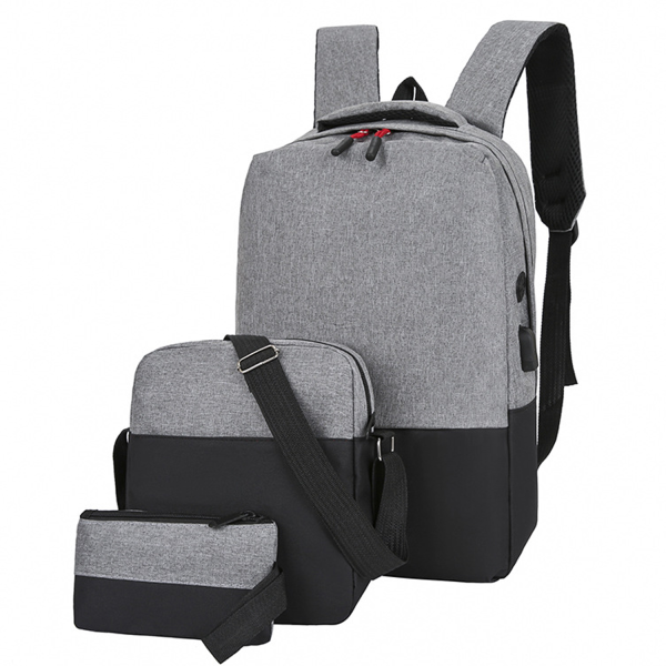 3pcs Nylon Large Capacity Laptop Backpack Set