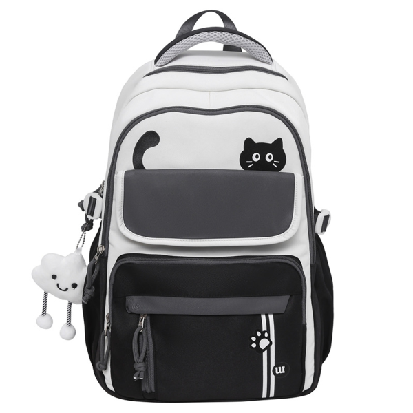 Large Capacity Nylon Backpack w/ Pendant