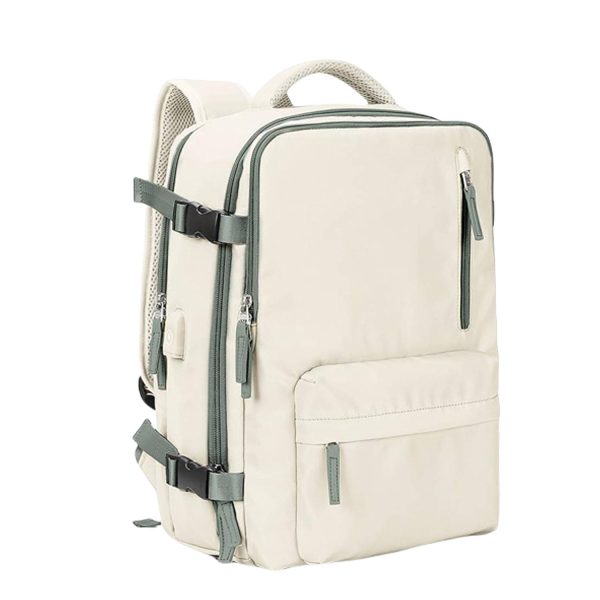 Oxford USB Charging Port Travel Backpack with Luggage Strap