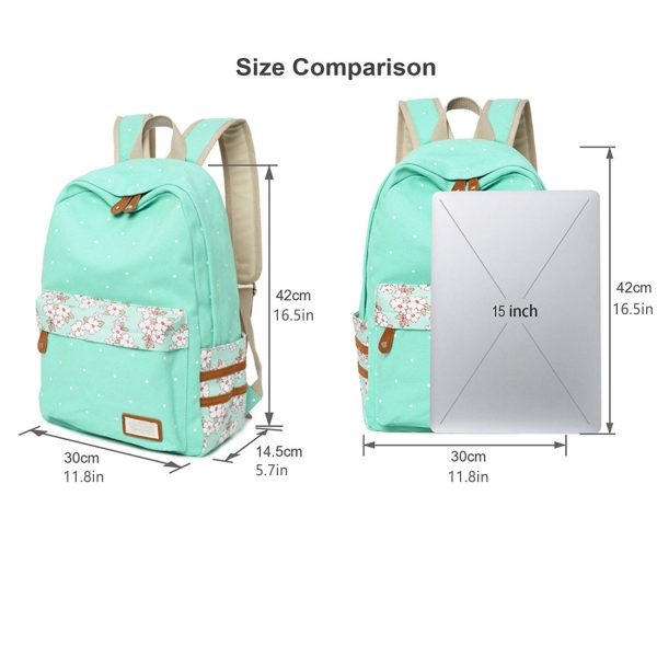 Large Capacity Canvas School Backpack