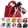 PVC Leather Ribbon Wedding Candy Bag w/ Bow