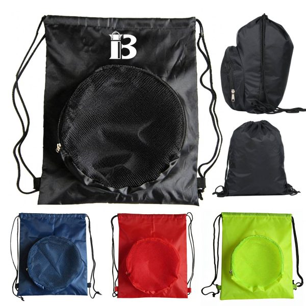 Oxford Drawstring Bag w/ Mesh Pocket