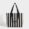 16L Polyester Striped Summer Beach Tote Bag