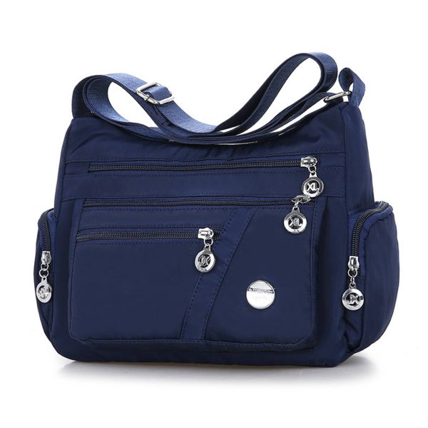 Nylon Multi-Pocket Crossbody Bag