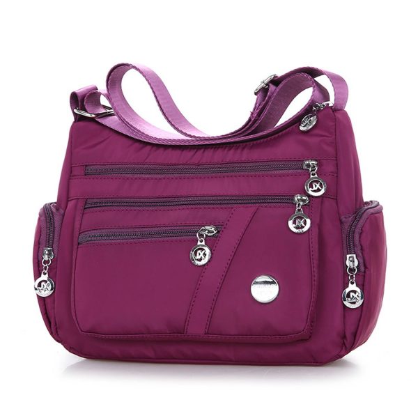 Nylon Multi-Pocket Crossbody Bag