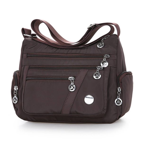 Nylon Multi-Pocket Crossbody Bag