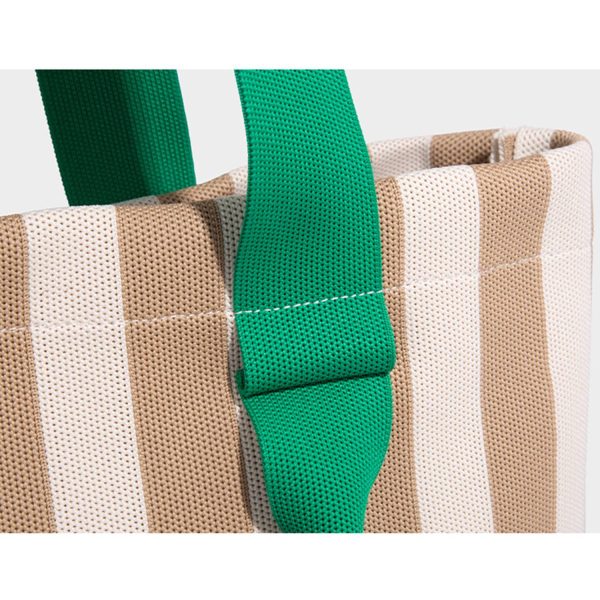 16L Polyester Striped Summer Beach Tote Bag