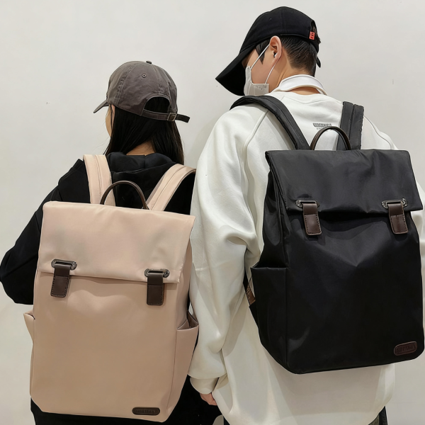 Unisex Waterproof Nylon Backpack w/ Handle