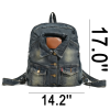 Large Capacity Washable Denim Backpack