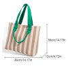 16L Polyester Striped Summer Beach Tote Bag