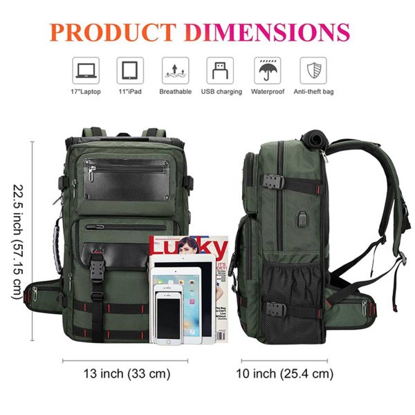 Large Oxford Waterproof Travel Backpack