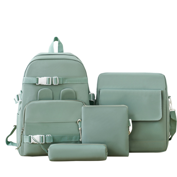 4 Pcs Polyester Student Backpack Set